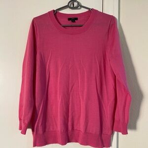 J Crew pink crewneck sweater